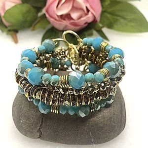 All beaded 4 bracelets set with amazing details and charms